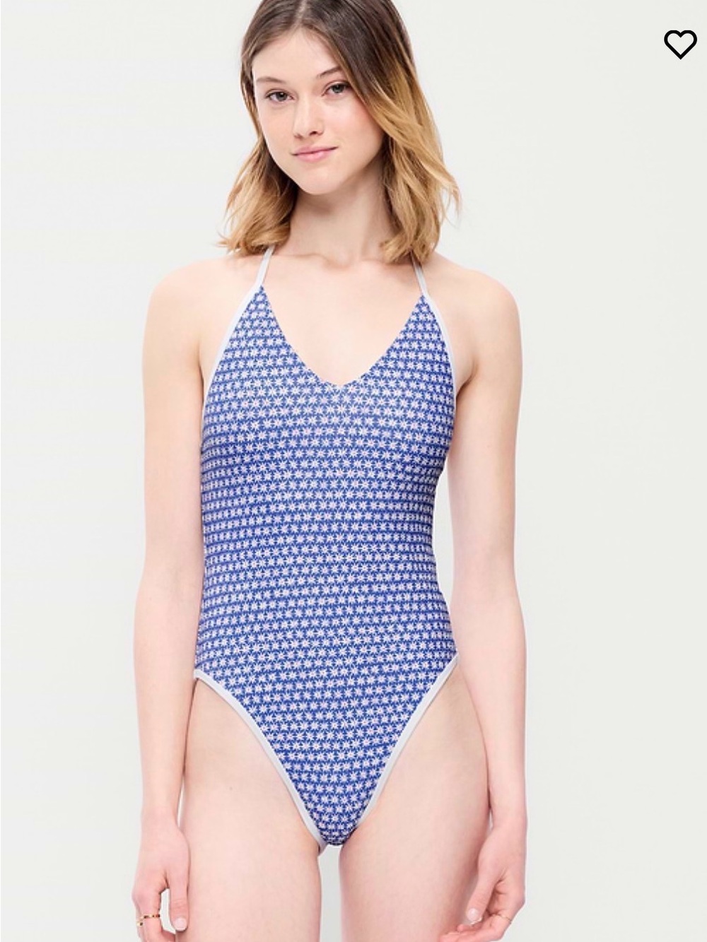 Old Navy Pique V-Neck One-Piece Swimsuit